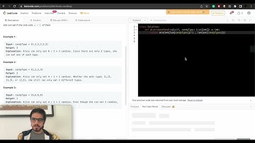 575: Leetcode candy distribution