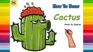 How to Draw Cactus Plants vs Zombies Easy
