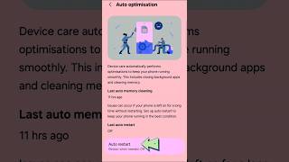How to Enable/disable Auto restart in Samsung Mobile? #shortsfeed #restart