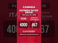 Canada Express Entry Draw - February 20, 2026 | #candavisa #expressentrydraws #workincanada