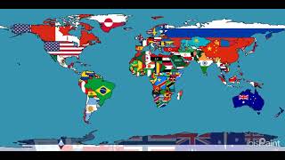 World flag map speed art