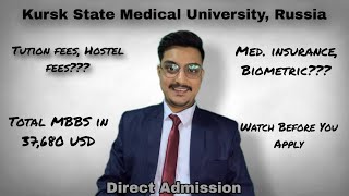 Kursk State Medical University, Russia 2025 Updated Fees Structure Discussion Mbbs In Russia
