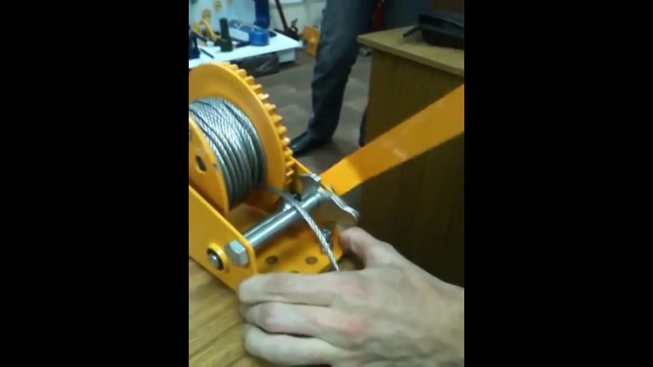 Лебёдка ручная канатная - YouTube