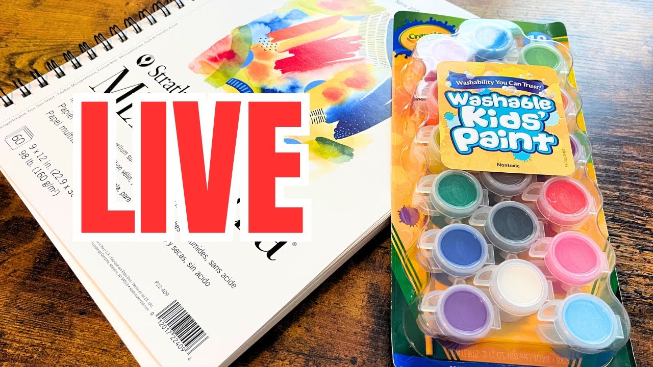 PINTANDO COM TODOS OS MATERIAIS QUE EU NÃO GOSTO! - DESAFIO DE DESENHO Ao Vivo