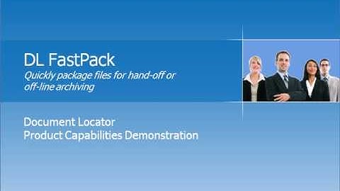 Document Delivery using DL Fast Pack in the Document Locator Document Management System