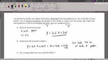 Lineære funktioner ud fra en beskrivelse