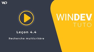 Tutoriel WINDEV : Leçon 4.4. Recherche multicritère