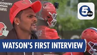 Browns QB Deshaun Watson Addresses Media After Achilles Injury