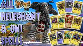 Wizard101: All HELEPHANT & ONI Spells (as of May 2021)