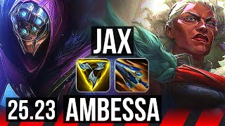 Jax Vs Ambessa Top 71% Winrate, 501 Kr Master 25.23