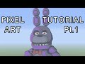 Minecraft Pixel Art Tutorial - Bonnie FNAF Part 1