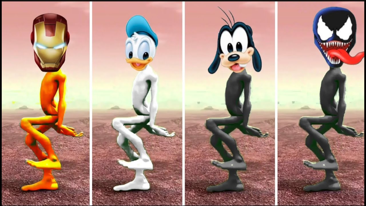Funny Alien Dance with Iron Man & Cartoon Characters 😂👽