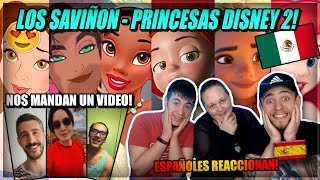 ??ESPAÑOLES REACCIONAN a MÚSICA MEXICANA! Los Saviñón con Las Princesas Disney LATINO??