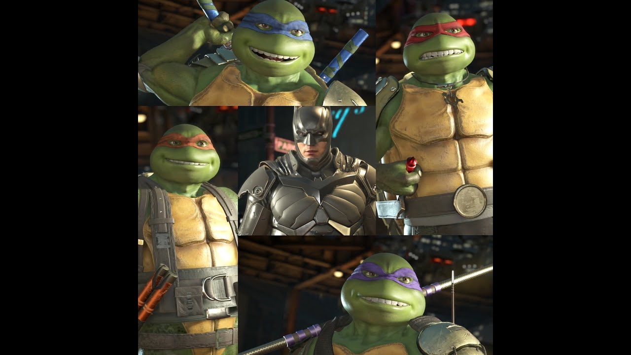 TMNT vs Batman - Leo, Raph, Mikey, Donnie - YouTube