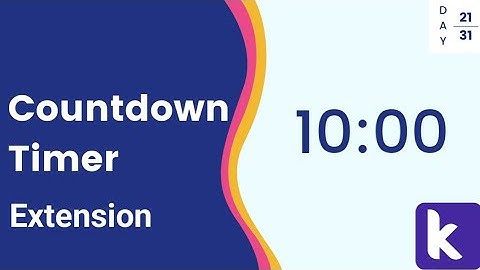 CountDown Timer Extension | Simple CountDown Timer App | Kodular | Naiotron | Build in @tachbabu31