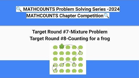 2024 MATHCOUNTS Chapter Competition Target Round Problem 7 & 8(Mixture  and Newton