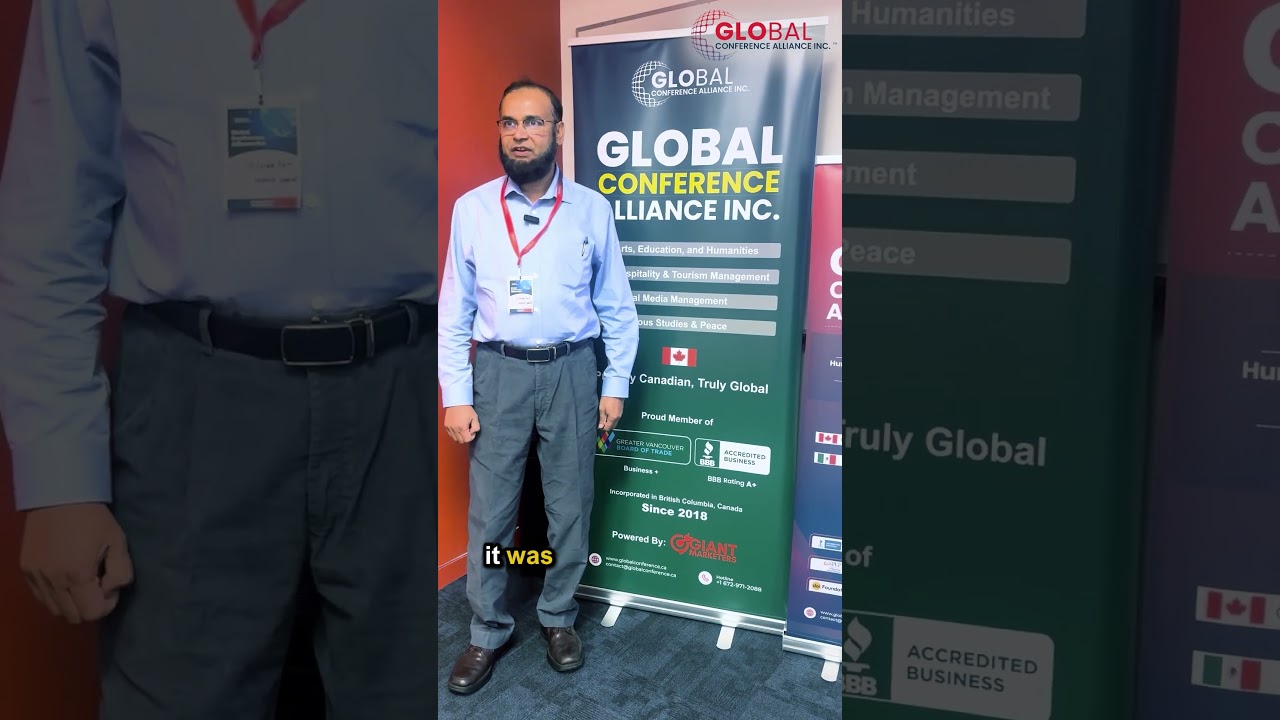 Global Conference in Canada 2024 With Invitation Letter: Keynote Speaker Testimonial