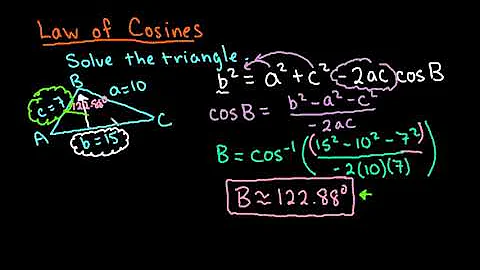 Law of Cosines   Given all Three Sides