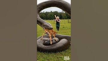 rescue babycow from giant python #animals #funny #shorts