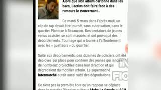 UNE RUMEURE QUI TOURNE SUR LE RAPPEUR  LACRIM.LACRIM VICTIME D'UN RACKET A BESANÇON ?