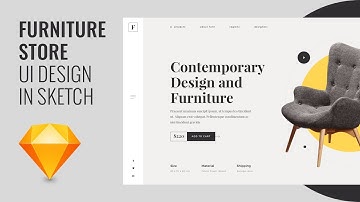 Furniture Store Website UI using Sketch & Photoshop - Speed Art Tutorial
