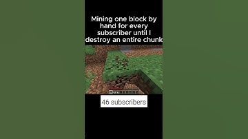 Mining one block by hand for each subscriber until I break an entire chunk!