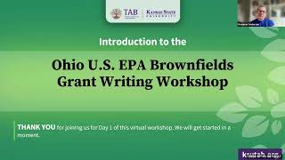 Day 1 - Ohio U.S. EPA Brownfields Grant Writing Workshop