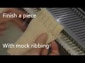 Finish a Knit Piece with Mock Rib by Diana Sullivan