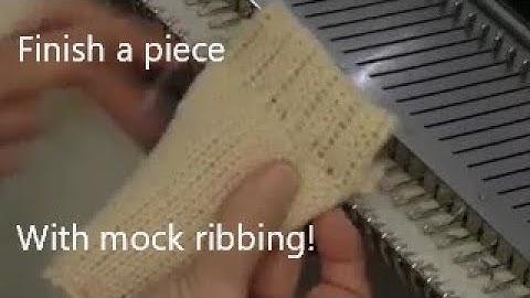 Finish a Knit Piece with Mock Rib by Diana Sullivan