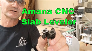 Amana Fly Cutter Surfacing Bit on a CNC Router Surfacing a Walnut Slab