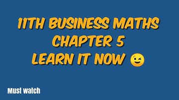 TN 11th Business maths chapter -5 exercise 5.6 Q. no -1 (i, ii, iii  ).,