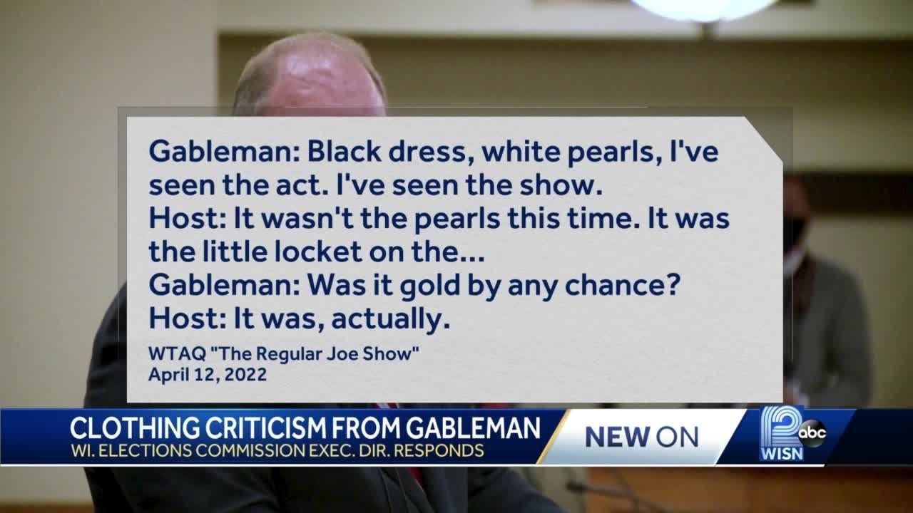 Gableman criticizes Meagan Wolfe's clothing