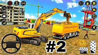 Highway Road Builder Construction Truck - Heavy Excavator Loading Simulator 2022 - Android Gameplay screenshot 3