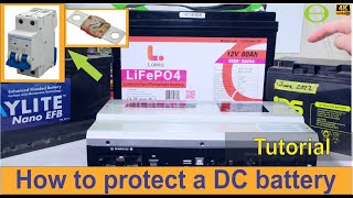 How to safely wire a battery to an inverter -How to protect a battery against faults/shorts-Tutorial