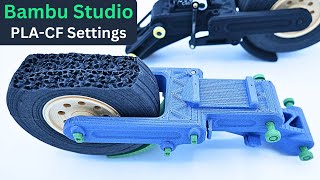 PLA-CF Landing Gear 3D-Print Design and Load Testing | Bambu Lab , Carbon Reinforced