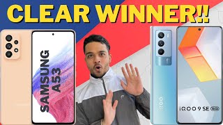 SAMSUNG A53 VS IQOO 9 SE: ONE CLEAR WINNER!! | SAMSUNG A53 | IQOO 9 SE | GAMING | BEST UNDER 40K |