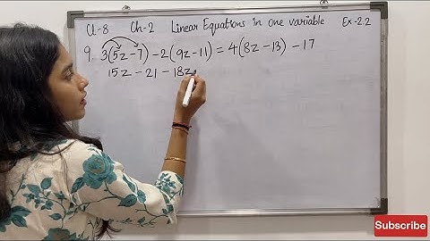 Class 8 Maths | Ex.2.2 Q-9 Solution | Chapter 2 Linear Equations in One Variable | New NCERT 2025