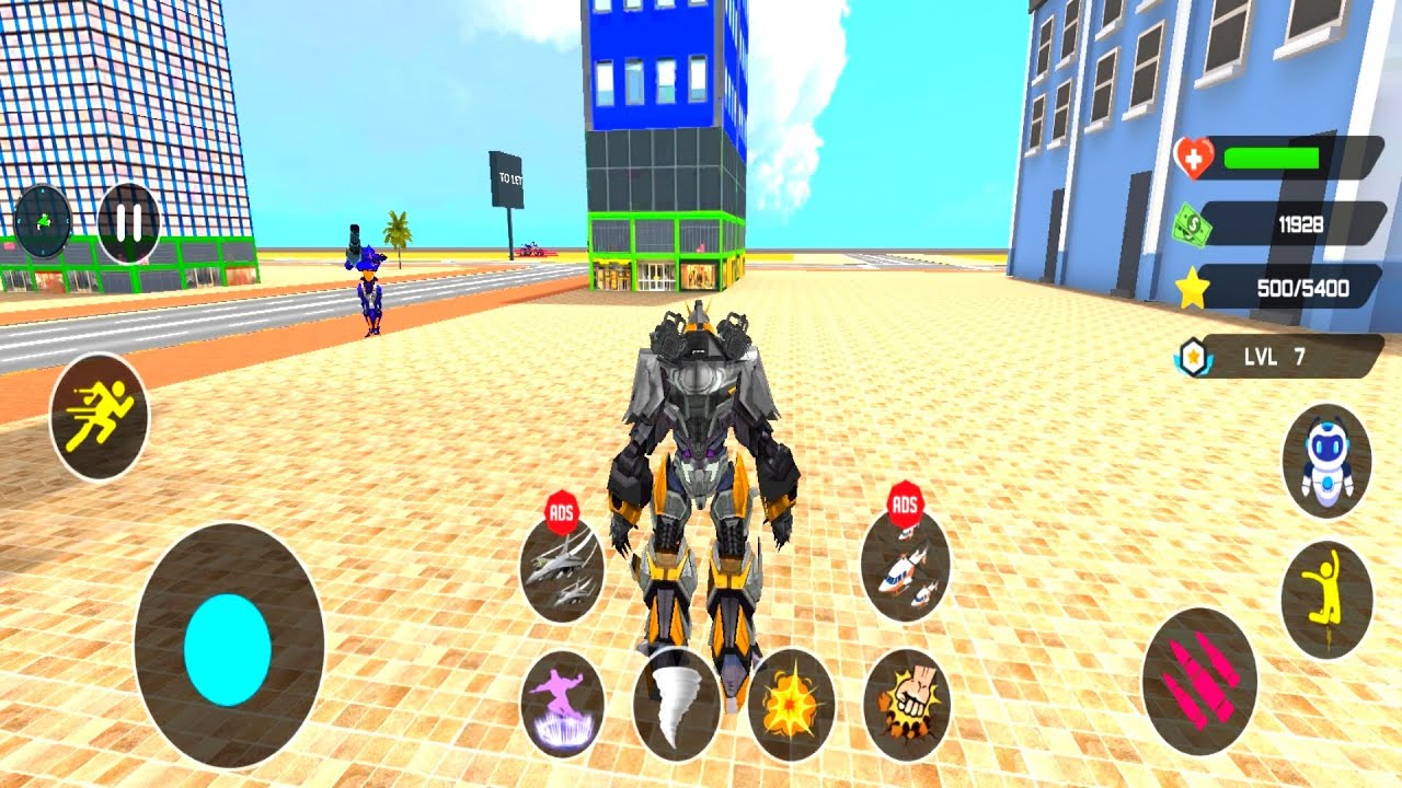 Mech Robot Transforming Games Excavator Helicopter Flying Car Mode ...