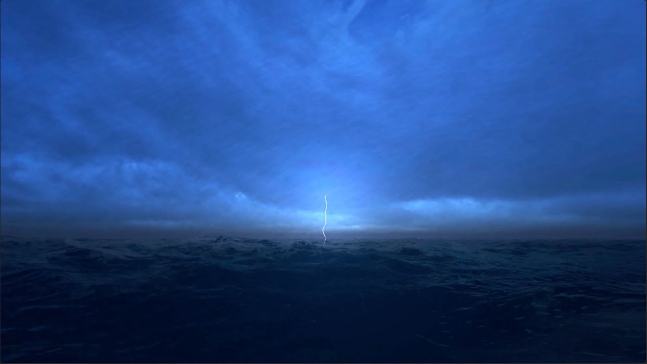 Stormy Ocean Waves & Thunder ⛈️ | Cinematic Space Ambient Music for Deep Focus