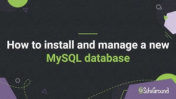 Install and manage a new MySQL database