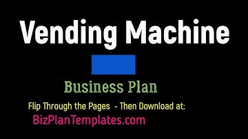 Vending machine business plan - Template Example Sample