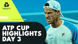 Tsitsipas vs Schwartzman Thriller; Ruud, Hurkacz, Garin Look To Win | ATP Cup 2022 Day 3 Highlights