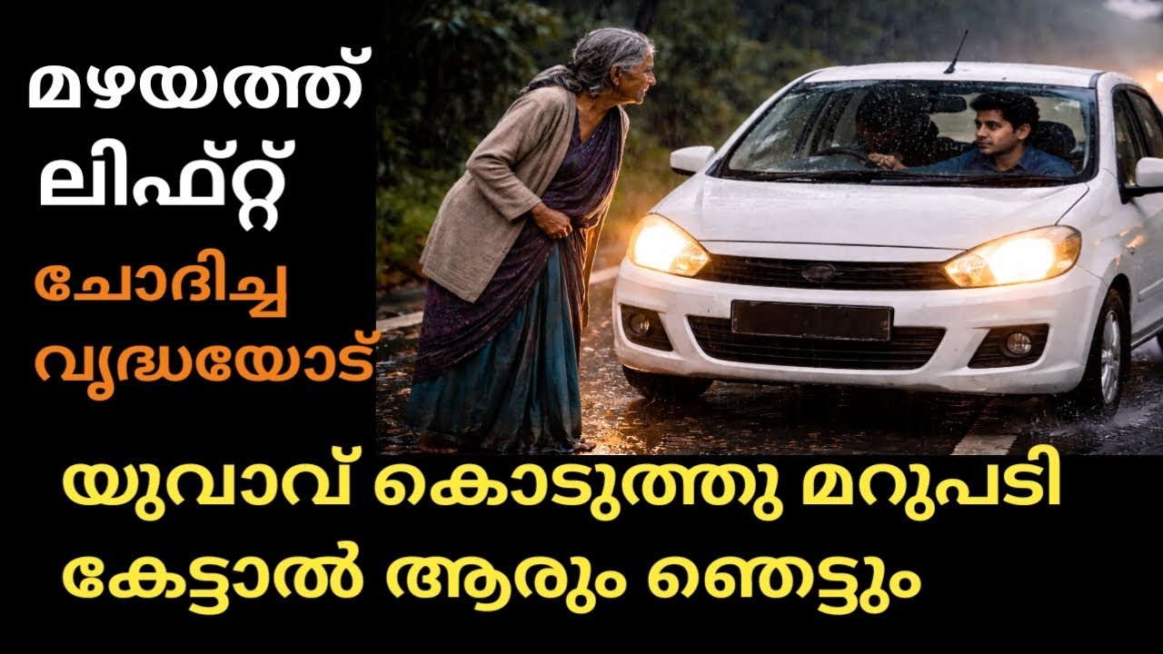 മഴയത്ത് ലിഫ്റ്റ് ചോദിച്ച വൃദ്ധക്ക്‌ തന്റെ ജീവൻ കൊടുത്തു യുവാവ് ഒടുവിൽ സംഭവിച്ചത്.....