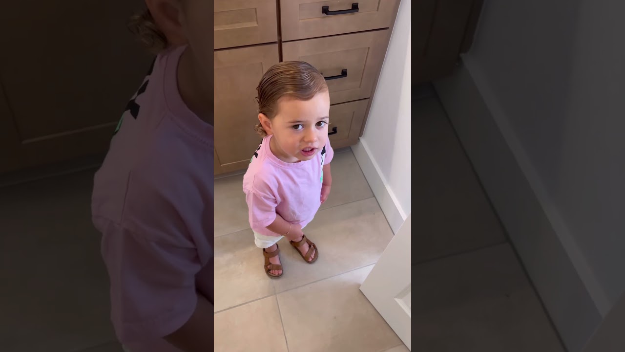 How to teach a toddler to unlock a door if locked😂 #shorts #toddler #funny #thecarlinfamily