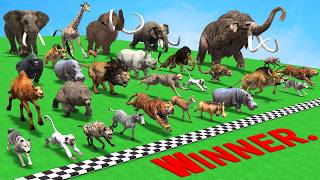 Ultimate Race 40 Wild Animals Speed Challenge Which is the Fastest? Animal Revolt Battle Simulator screenshot 1