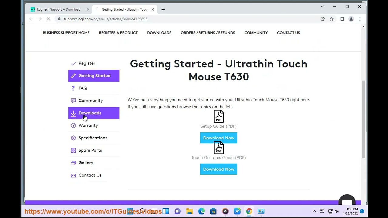Download Logitech Ultrathin Touch Mouse T630 Driver for Windows 11/10/8/7
