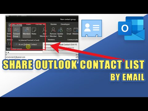Outlook - How to Share a Contact Group List by Email (Email a Distribution List)