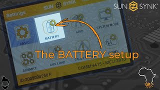 Sunsynk Battery Settings