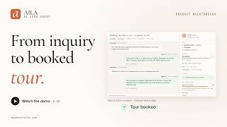 AILA Demo: From Inquiry to Booked Tour, Automatically screenshot 2