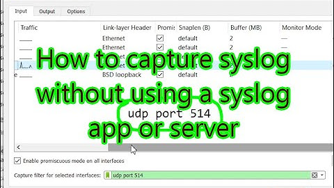 How to capture syslog without using a syslog application or server